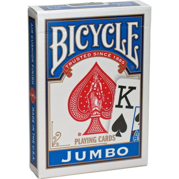 Red Bicycle Jumbo Index Playing Cards Casino Poker Magic Tricks Games Fun Decks